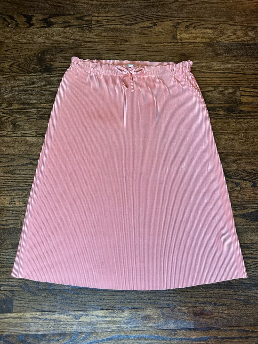 Pink pleated Midi skirt, size XL